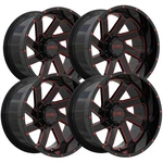 (set 4) Massiv Off-road OR4 22X10 5X5"/5X5.5" -18MM Black/red Wheels Rims New. Price: $1560.00.