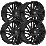 (set Of 4) Edge Street 355B 17X7.5 5X4.5"/5X120 +40MM Gloss Black Wheels Rims New. Price: $796.00.