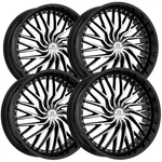 (4) Cavallo CLV-43 22X8.5 5X112/5X4.5" +38MM Black/machined Wheels Rims 22" Inch New. Price: $1185.96.