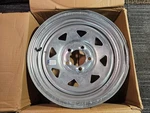 (qty 1) Pacer 28GA Galvanized Flat-spoke Trailer Wheel Rim 15X6 5X114.3 0MM New. Price: $76.50.