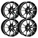 (SET-4) Shift Blade 18X8 5X114.3/5X4.5 35MM Black Machined Wheels Rims Inch New. Price: $880.00.