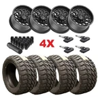 20X10 Gloss Black Wheel Tire Package 33 12.50 Mud Terrain Set New. Price: $1999.00.