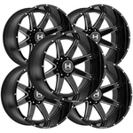 (set Of 5) Hostile H109 Alpha 20X10 5X5" -19MM Black/milled Wheels Rims 20" Inch New. Price: $2545.00.