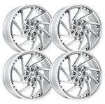 (SET-4) Pinnacle P326 18X8 5X4.5/5X114.3 Silver Machine 35MM Wheels Rims 18" New. Price: $811.44.