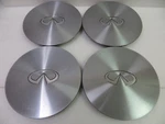 Infiniti J30 93-97 Machined / Silver Emblem Center Caps Set 40315 10Y10 Used. Price: $60.00.