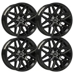 (SET-4) Vision Rekluse 20X9 8X6.5/8X165.1 12MM Gloss Black Wheels Rims Inch New. Price: $1047.00.