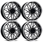 (SET-4) Katana KR09 18X8 5X100 40MM Black Machined Wheels Rims Inch New. Price: $860.00.