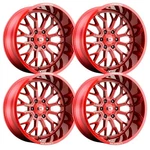 (SET-4) Vision Riot 22X12 6X139.7/6X5.5 -51MM Red Milled Wheels Rims Inch New. Price: $1868.00.