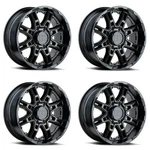 Set 4 Level Slingshot 16X8.5 6X135 Matte Black Wheels 16" 10MM Rims New. Price: $456.00.