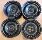 Set Of (4) 16" Volkswagen Passat Factory Oem Black Steel Rims 15X7 2001-2005 Used. Price: $350.00.