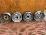 Triumph TR6 Original 15" 5.5" Steel Wheels (X4), Used. T8558. Price: $331.99.