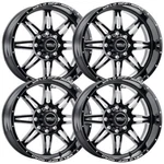 (SET-4) Weld Off-road Cheyenne 20X10 8X170 Black -18MM Wheels Rims Inch New. Price: $1920.00.