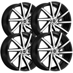 (SET-4) Strada S41 Sega 20X8.5 5X4.5" +35MM Black/machined Wheels Rims 20" Inch New. Price: $1292.00.