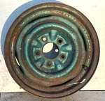 1955 1956 Chevrolet Original Steel Wheel Rim 15X5 5ON4.75 Hubcap Nubs Welded G11 Used. Price: $99.99.