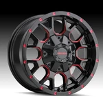 Mayhem Warrior Gloss Black Milled Red 17X9 / 5X5.5 -12MM (8015-7952BTR) New. Price: $279.99.