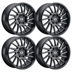 (SET-4) Vision Rapier 22X10 5X127 -19MM Black Milled Wheels Rims Inch New. Price: $1346.00.