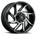 17" Vision 422 Prowler Gloss Black Machined Face 17X9 Wheel 6X5.5 (6X139.7) 12MM New. Price: $219.65.