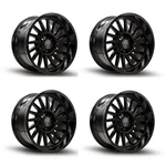 Set 4 22" Thret Offroad Omega 902 Gloss Black 22X10 Wheels 6X5.5 -21MM Rims New. Price: $1660.00.