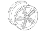 Genuine Audi Wheel Alloy 4N0-601-025-D New. Price: $1161.02.