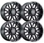 (SET-4) G-fx TM-5 20X9 8X6.5/8X165.1 Black Milled 12MM Wheels Rims Inch New. Price: $1335.00.