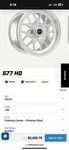 2 Weld Wheels S77 New. Price: $1700.00.