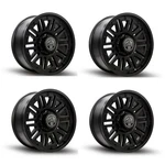 Set 4 17" Thret Offroad Storm 701 Satin Black 17X9 Wheels 5X5 -12MM Lifted Rims New. Price: $1172.00.