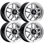 (SET-4) Weld Laguna Drag 20X5 5X114.3/5X4.5 Black -38MM Wheels Rims Inch New. Price: $2360.00.