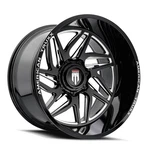 22X12 American Truxx AT1917 Goliath Black/milled Wheel 8X6.5 (-44MM) New. Price: $495.55.
