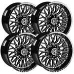 (qty 4) Hardcore HC103 Wicked 26X14 6X135/6X5.5" -76MM Black/milled Wheels Rims New. Price: $2411.96.