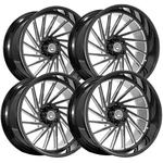(set Of 4) Artem A205 Curvus Flow Formed 22X12 8X170 -44 Black/milled Wheels New. Price: $1996.00.