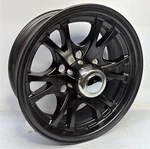 15" Inch Lug Aluminum Rim Black Rv Camper Trailer Wheel 15655MATT New. Price: $135.00.