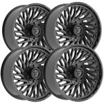 (set 4) Fittipaldi Offroad FA15B 22X10 8X6.5" -19MM Gloss Black Wheels Rims New. Price: $1540.00.