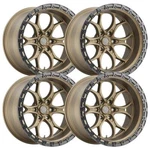 (SET-4) Weld Off-road Ledge 20X12 6X139.7/6X5.5 Bronze Black -44MM Wheels New. Price: $1940.00.