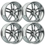 (SET-4) Resto Maverick 24X9 6X135 25MM Chrome Milled Wheels Rims Inch New. Price: $3796.00.