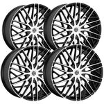 (qty 4) Massiv 925 Executive 22X9 6X132/6X5.5" +25MM Black/machined Wheels Rims New. Price: $1436.00.
