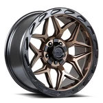 17X9 Lock Off-road Matrix Matte Bronze W/ Black Ring Wheel 5X5/5X5.5 (0MM) New. Price: $288.00.