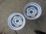 2 Nu Vintiques 15X8 Chevy Rally Wheels, On 5" Truck Van C10 6" Backspace New. Price: $299.99.