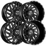 Set Of 4-17" Inch Tis 544BM Dually 8X210 Black/milled Wheels Rims New. Price: $1992.00.