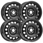 (4) Vision SW60 Steel Mod 16X6.5 5X108 +42MM Black Wheels Rims 16" Inch New. Price: $291.96.