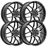 (set Of 4) Motiv 435MB Foil 20X8.5 5X4.5"/5X120 +40MM Black/machined Wheels Rims New. Price: $985.96.