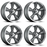Set 4 17" Voxx B/g Rod Works Old School Gun Metal Machined Lip 17X8 5X5 0MM Rims New. Price: $1072.00.