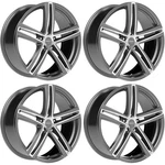 Set 17" Vision 640 Nitrous Gunmetal Machined Face 17X7.5 5X4.25 40MM Wheels New. Price: $766.76.