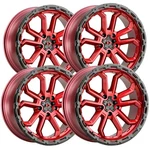 (set Of 4) Vision 405 Korupt 18X9 5X5" -12MM Red Wheels Rims 18" Inch New. Price: $1168.12.