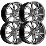 (set Of 4) Replica FR88 Spyder Monkey 20X10 5X5" +50MM Hyper Black Wheels Rims New. Price: $1061.96.