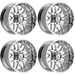 Set 22" Fittipaldi Offroad FA19MC Mirror Coat 22X12 Wheels 8X6.5 -44MM Rims New. Price: $2320.00.
