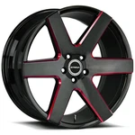 22X9.5 Strada S60 Coda 5X120 25 Black Milled Red Wheels Rims SET(4) 72.6 New. Price: $1468.00.