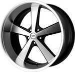 American Racing Vintage VN701 Nova 22X9 5X5.0 Black Machined Wheel 22" 15MM New. Price: $499.00.