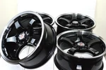Set Of New 16X7 Ddr Fuzion Black Finish 16" Wheels Rims 5X100 5X114.3 38MM. Price: $699.00.