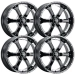 (SET-4) Weld Off-road Granada Eight 20X10 8X165.1/8X6.5 Black -18MM Wheels New. Price: $1920.00.