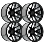 (SET-4) Arena Battle 22X10 8X6.5/8X165.1 Glossy Black -18MM Wheels Rims Inch New. Price: $2100.00.